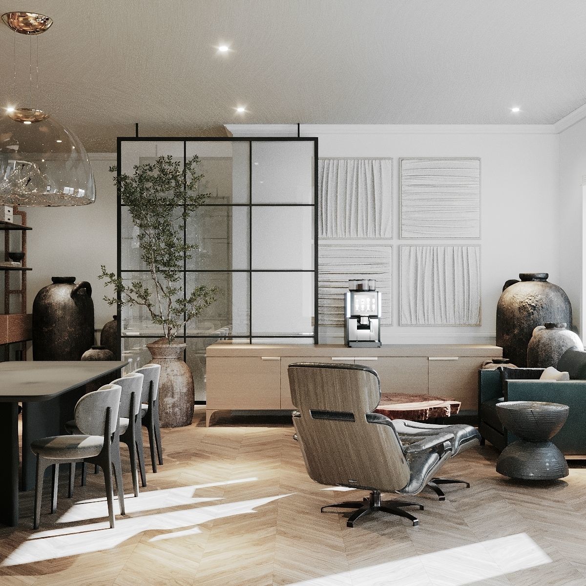 Luxury Office Interior Design Full 3D Scene 3D model 3D model_3