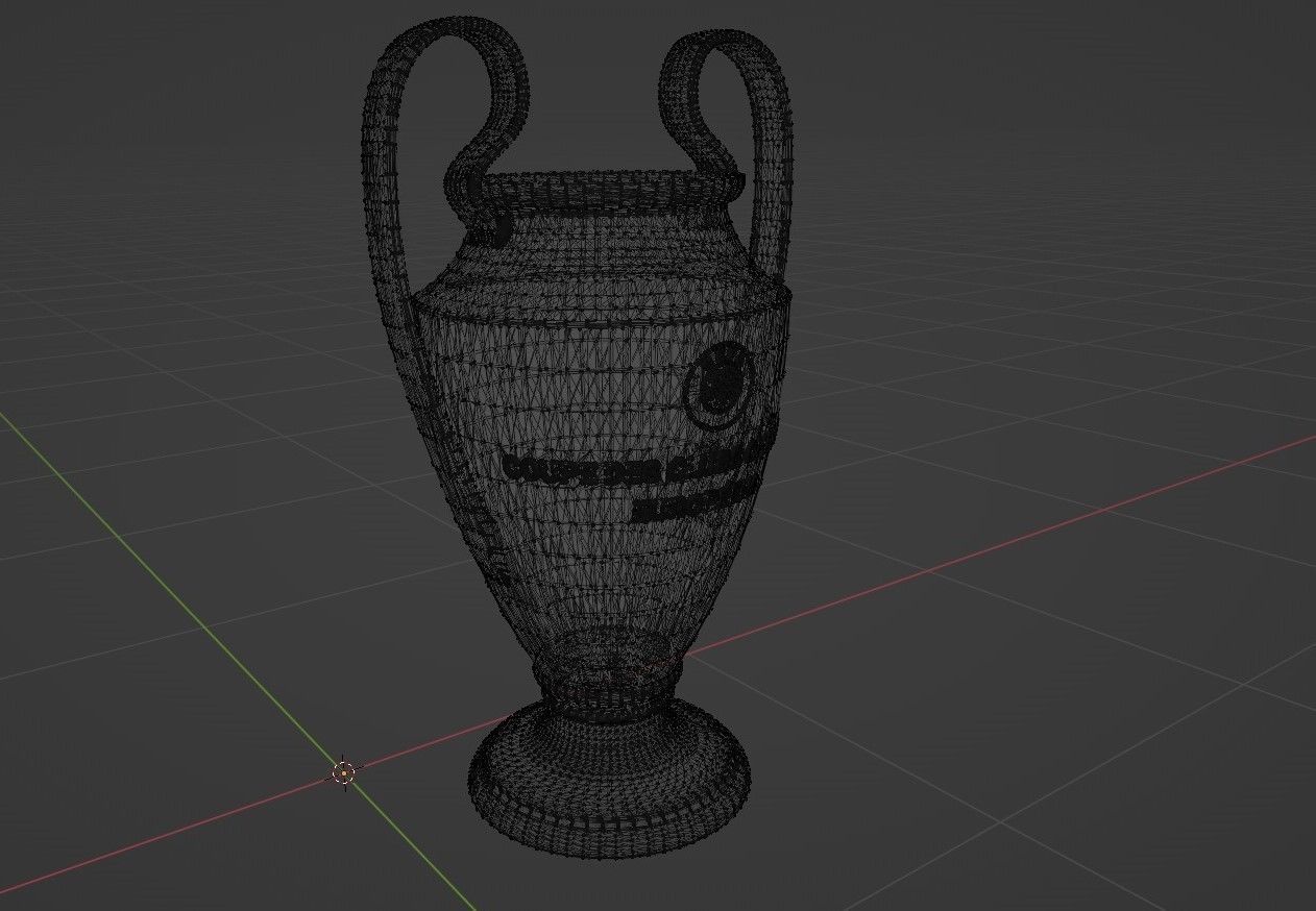 Champions League Trophy 3D model_14