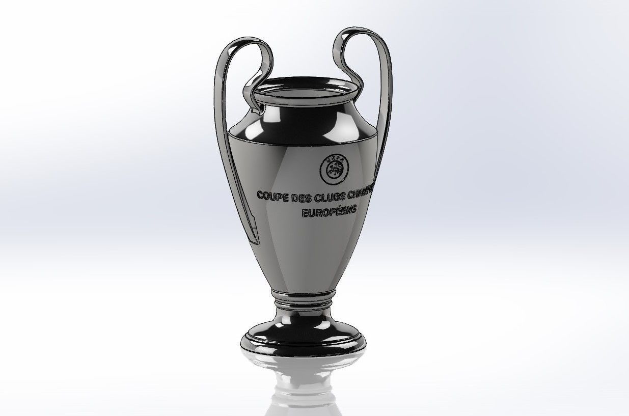 Champions League Trophy 3D model_11