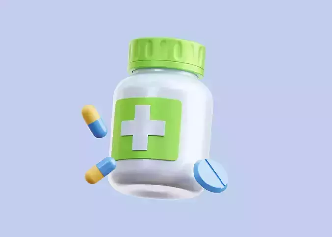 Medicine Medical Illustration Low-poly 3D model