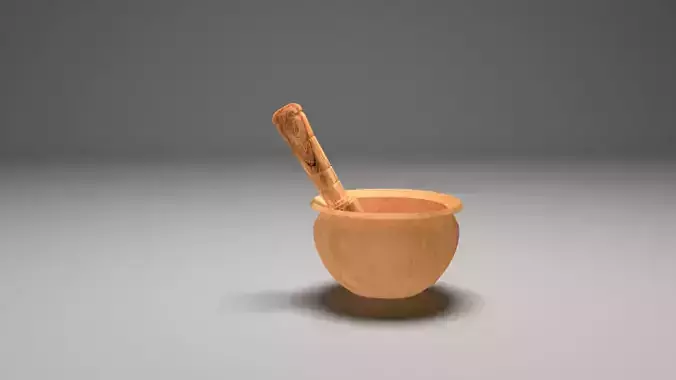 Mortar Kitchen Prop Low-poly 3D model