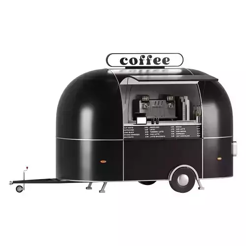 Coffee truck with decor