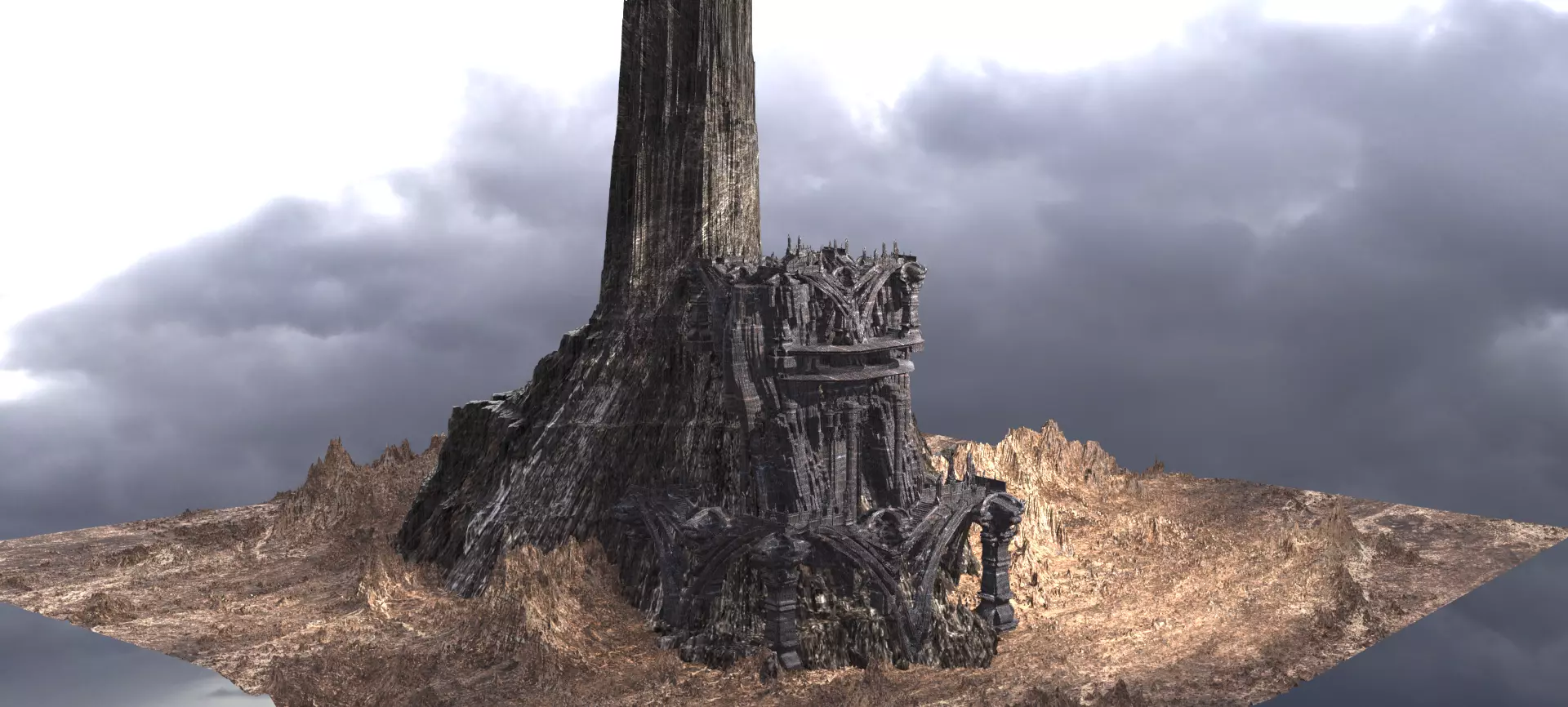 Desert Arrakis Sand Gorge 3D model_0