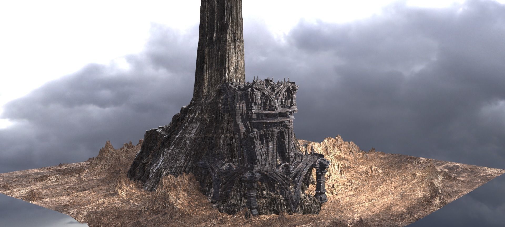 Desert Arrakis Sand Gorge 3D model_1