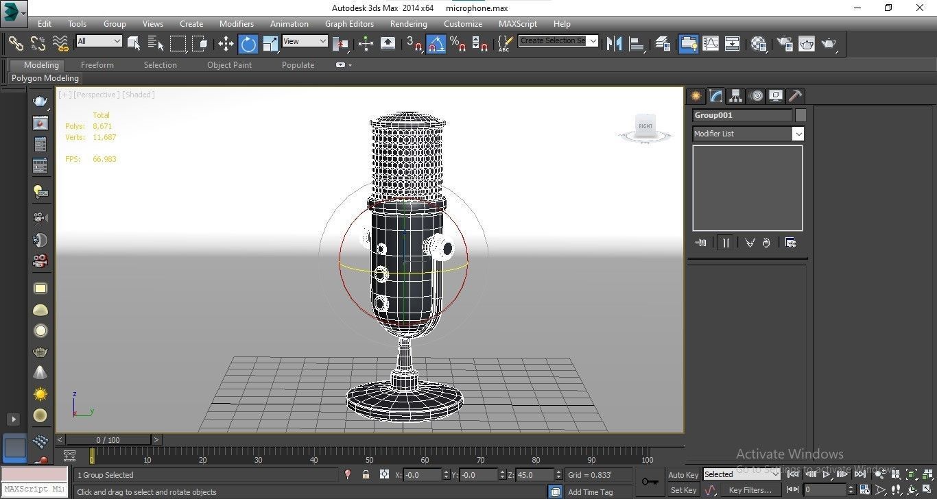 microphone  Low-poly 3D model_13