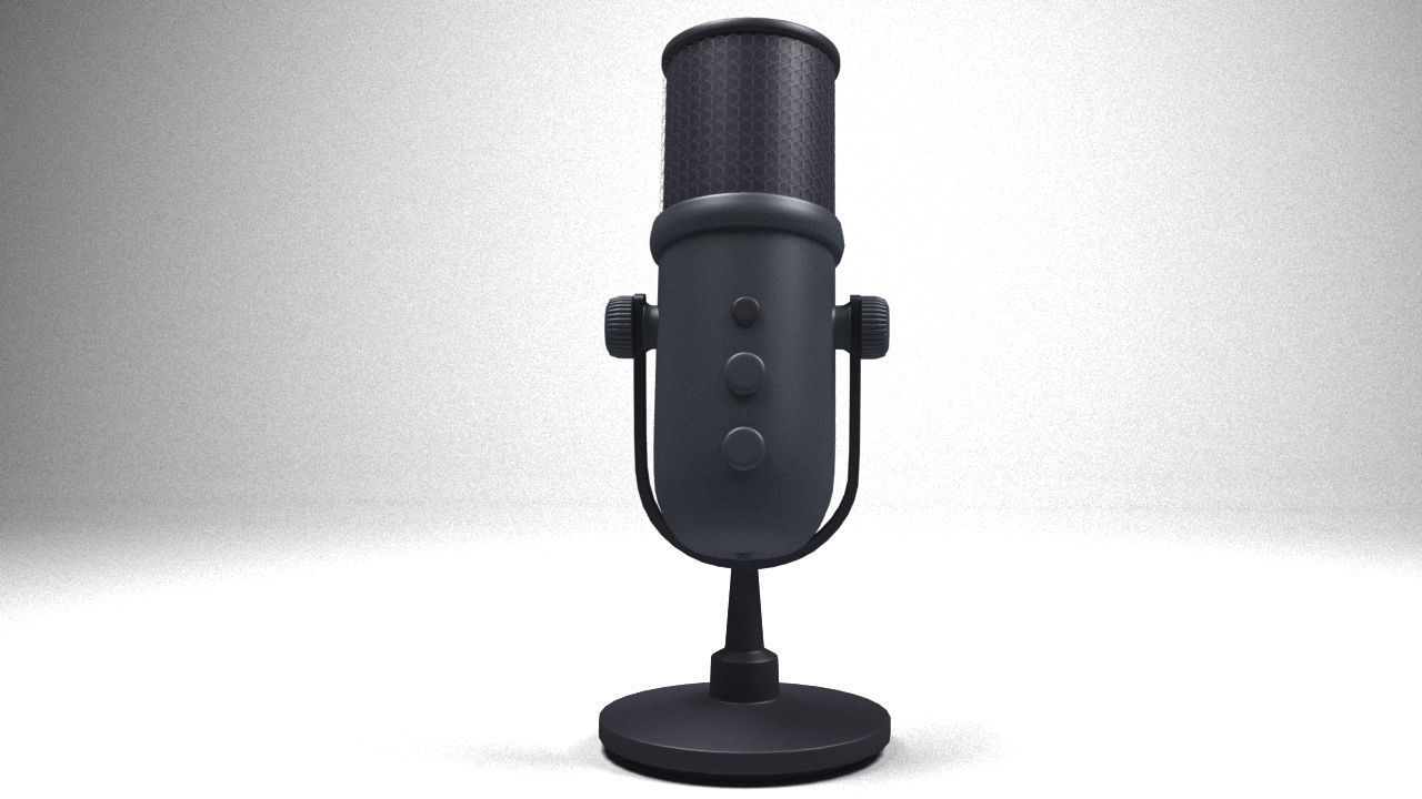 microphone  Low-poly 3D model_1