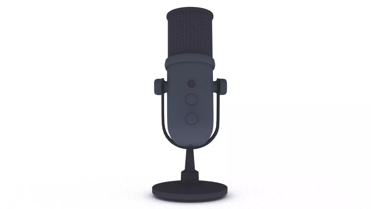 microphone  Low-poly 3D model_0