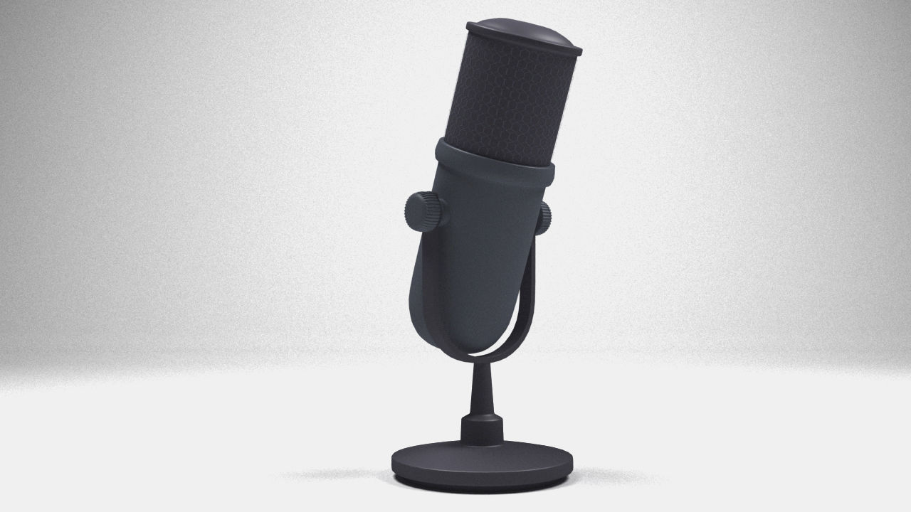 microphone  Low-poly 3D model_3