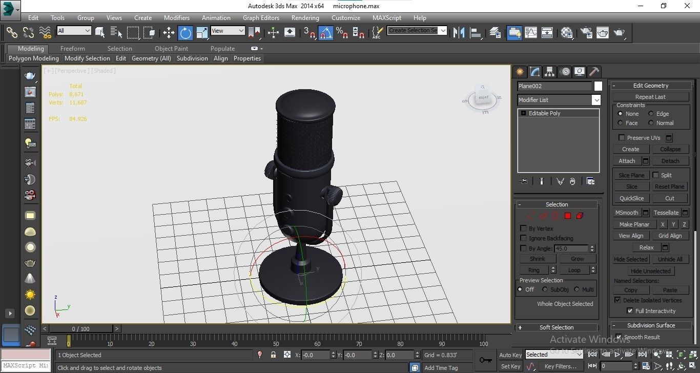 microphone  Low-poly 3D model_14