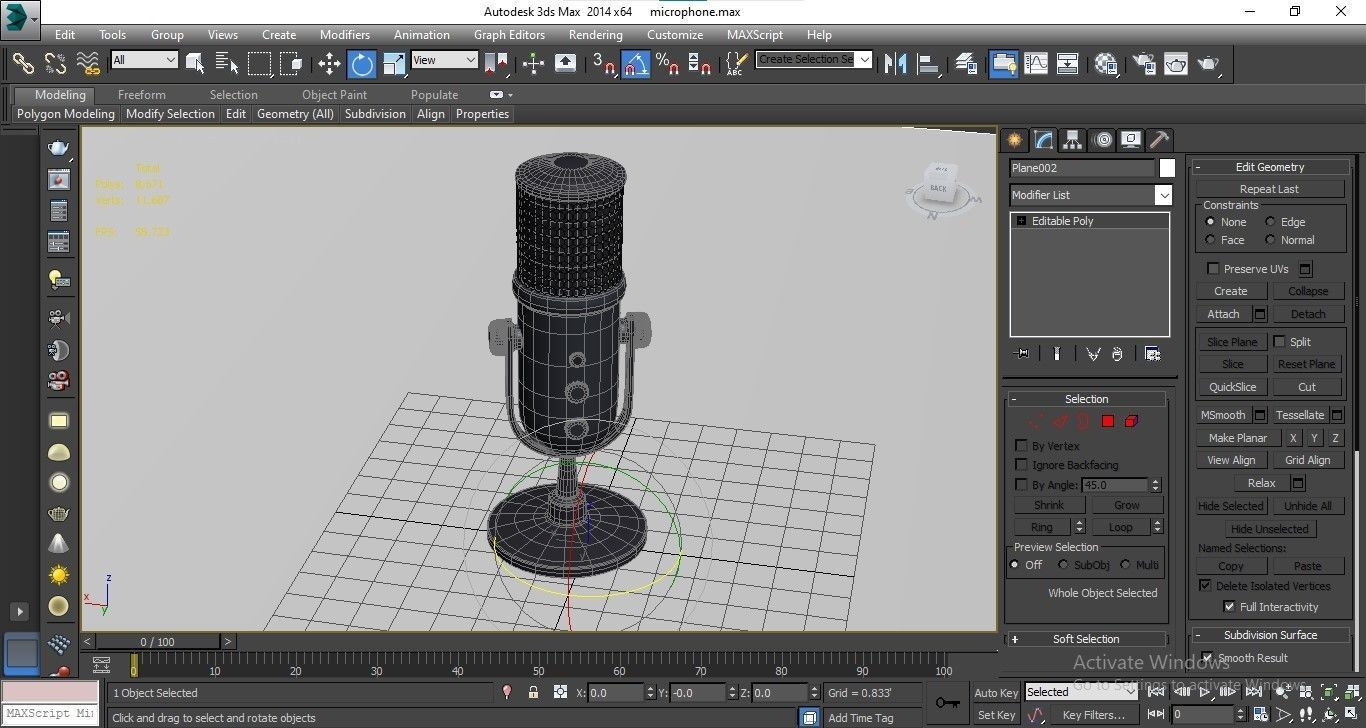 microphone  Low-poly 3D model_17