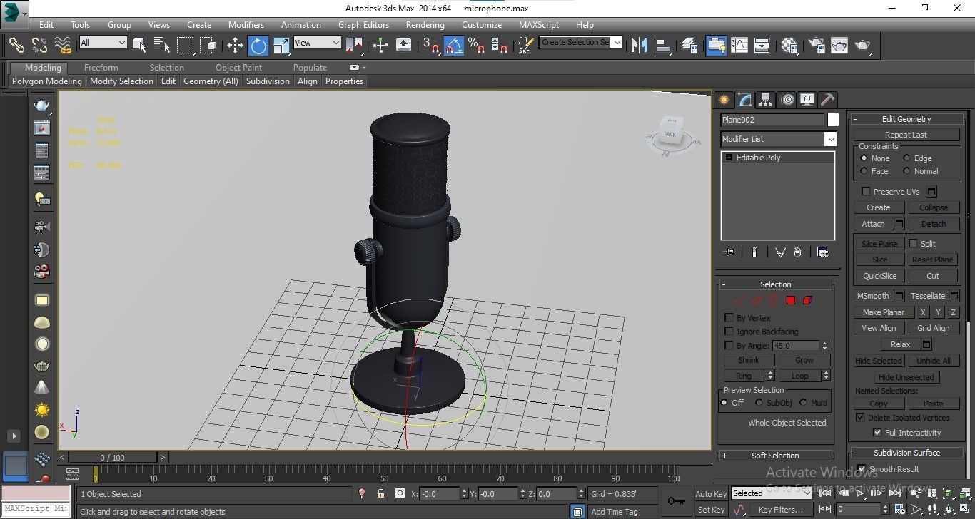 microphone  Low-poly 3D model_15