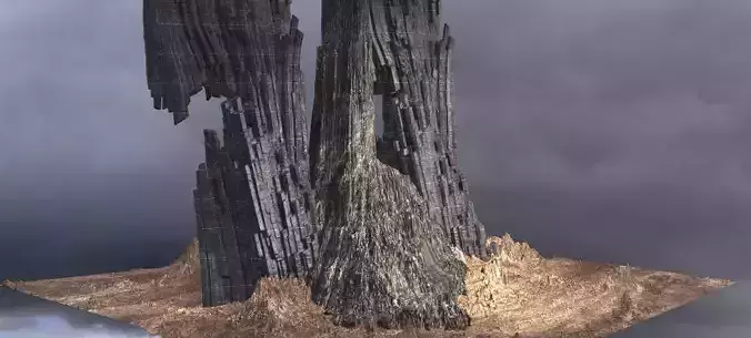 Desert Arrakis Great pillars 