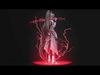 Warrior girl Low-poly 3D model_1