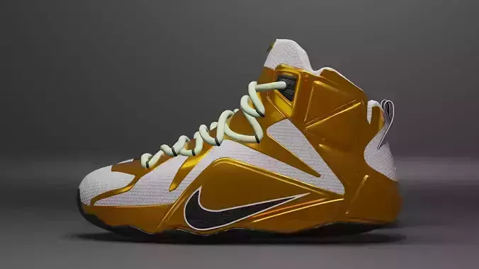 Nike Lebron golden white