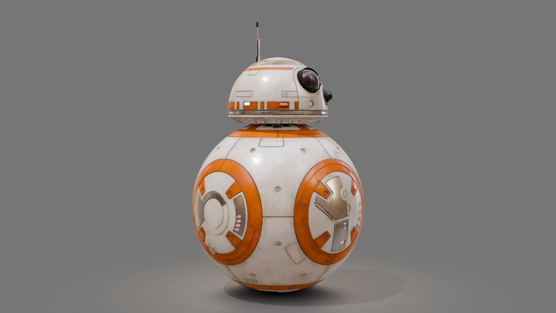 BB-8 robot Starwars PBR high model 3D model_4