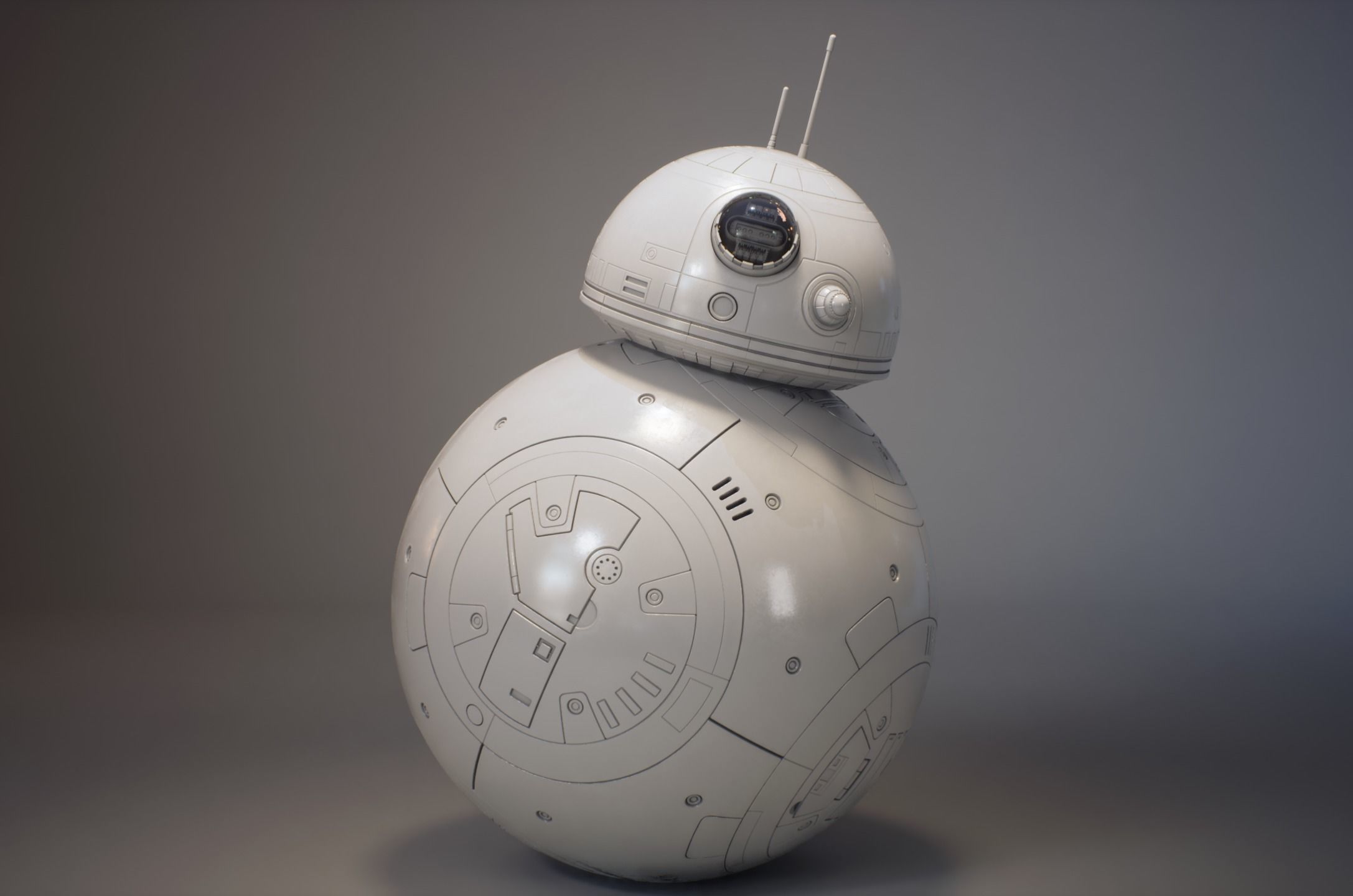 BB-8 robot Starwars PBR high model 3D model_2