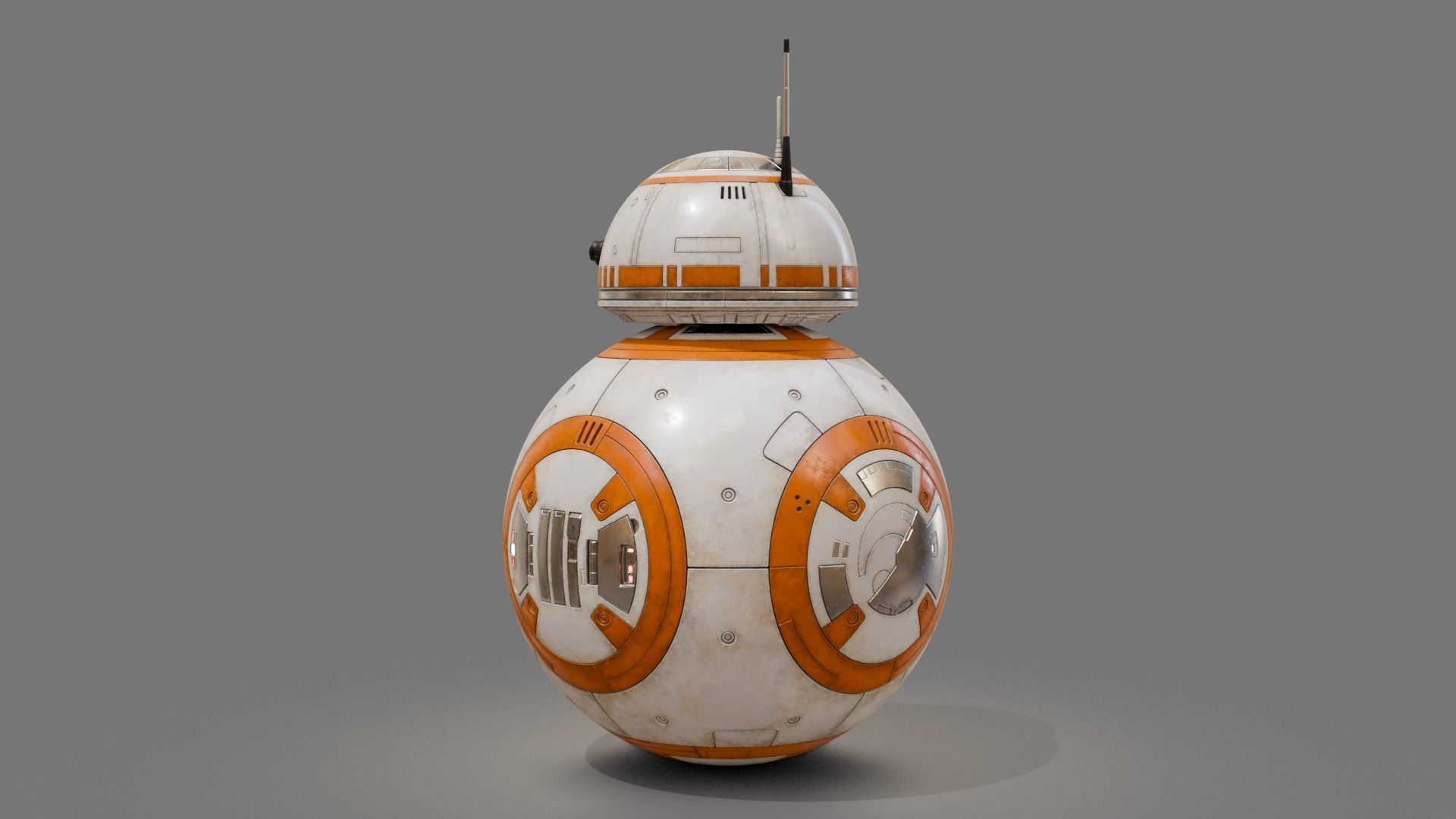 BB-8 robot Starwars PBR high model 3D model_8