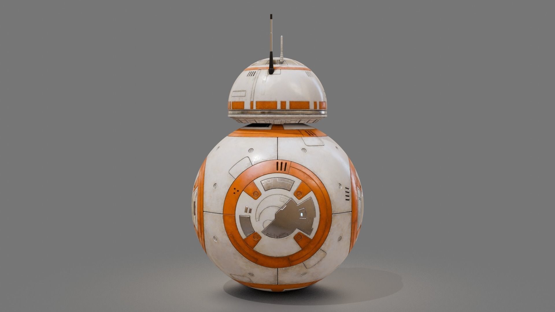 BB-8 robot Starwars PBR high model 3D model_7