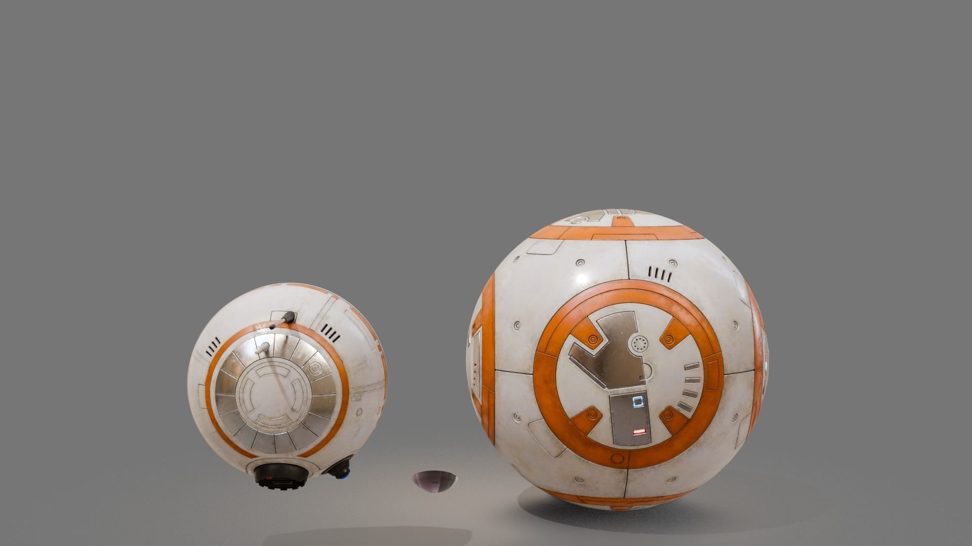 BB-8 robot Starwars PBR high model 3D model_13