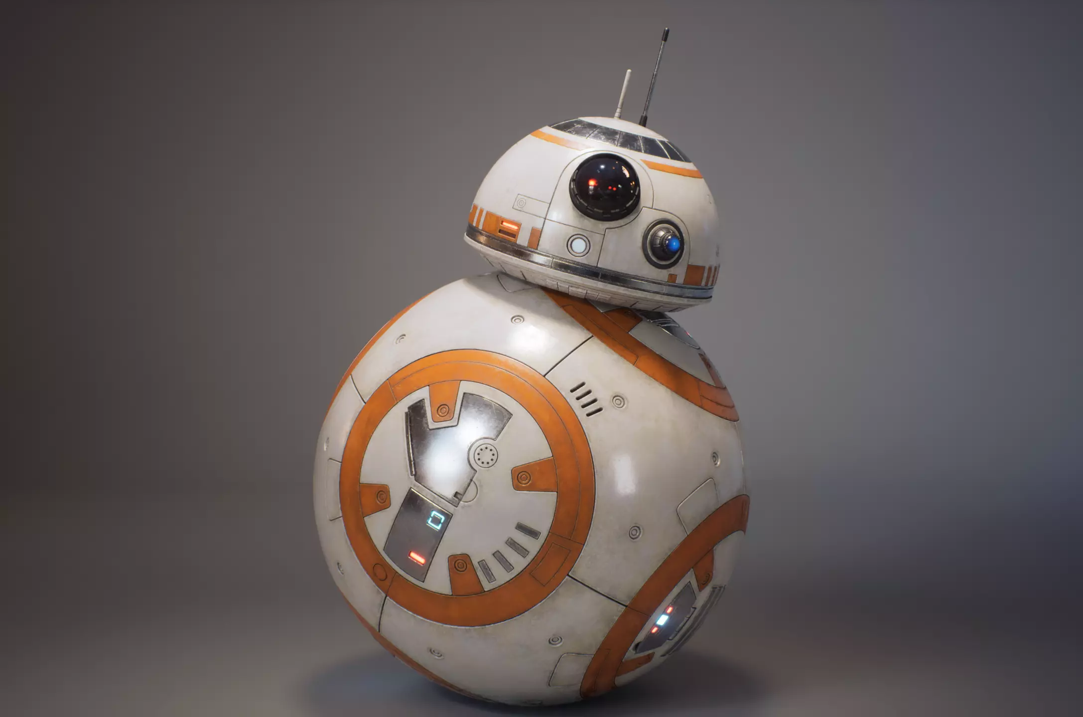 BB-8 robot Starwars PBR high model 3D model_0