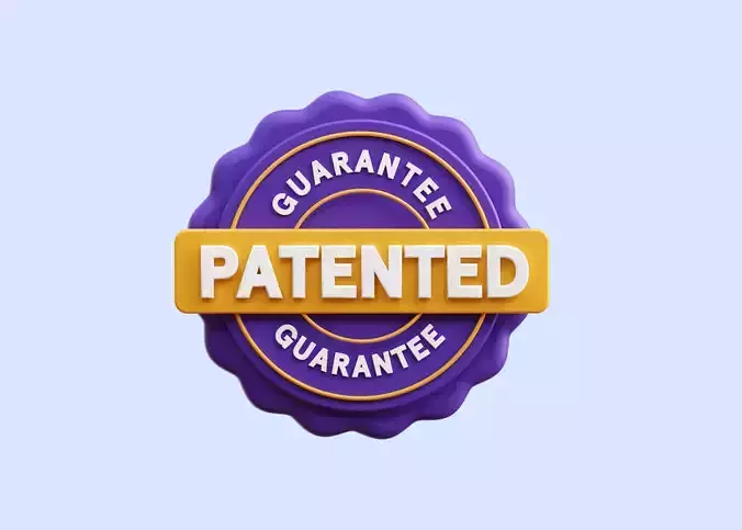 Patented Badge Illustration Low-poly 3D model