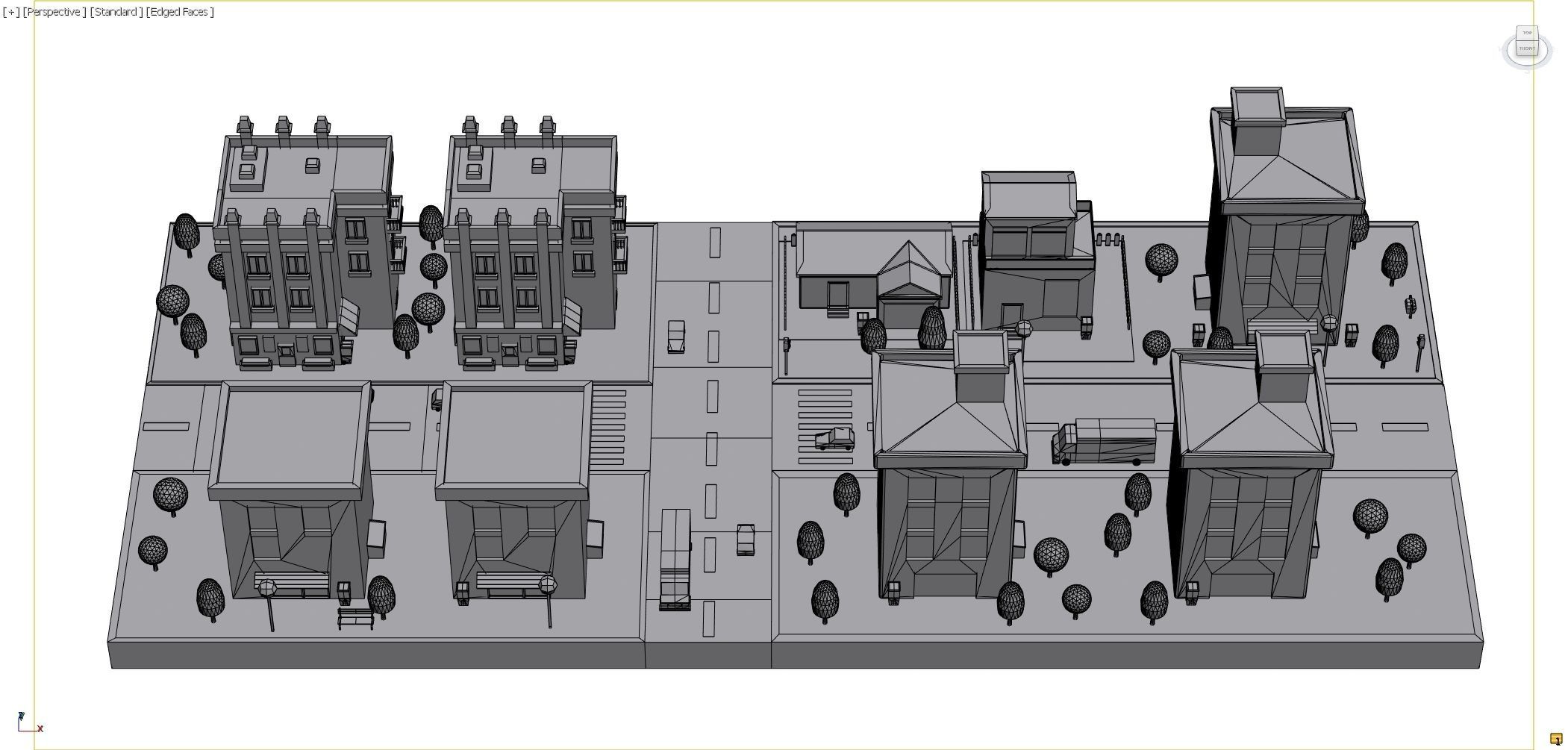 Lowpoly  Cartoon City Pack 1 Low-poly 3D model_1