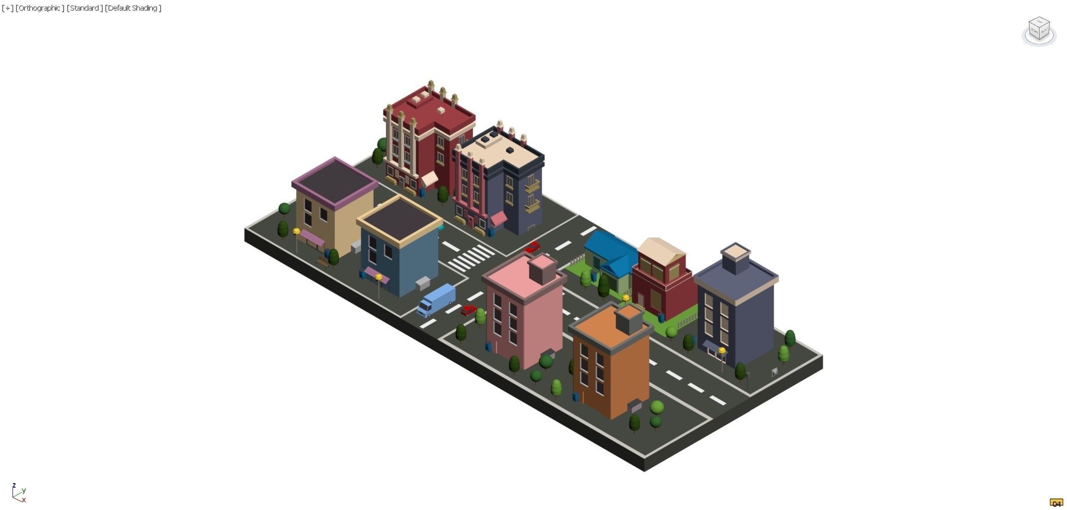 Lowpoly  Cartoon City Pack 1 Low-poly 3D model_7