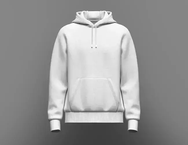 Mens Regular Hoodie 3d Model