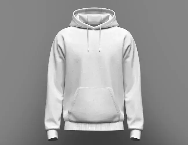 Men Raglan Hoodie 3d Model