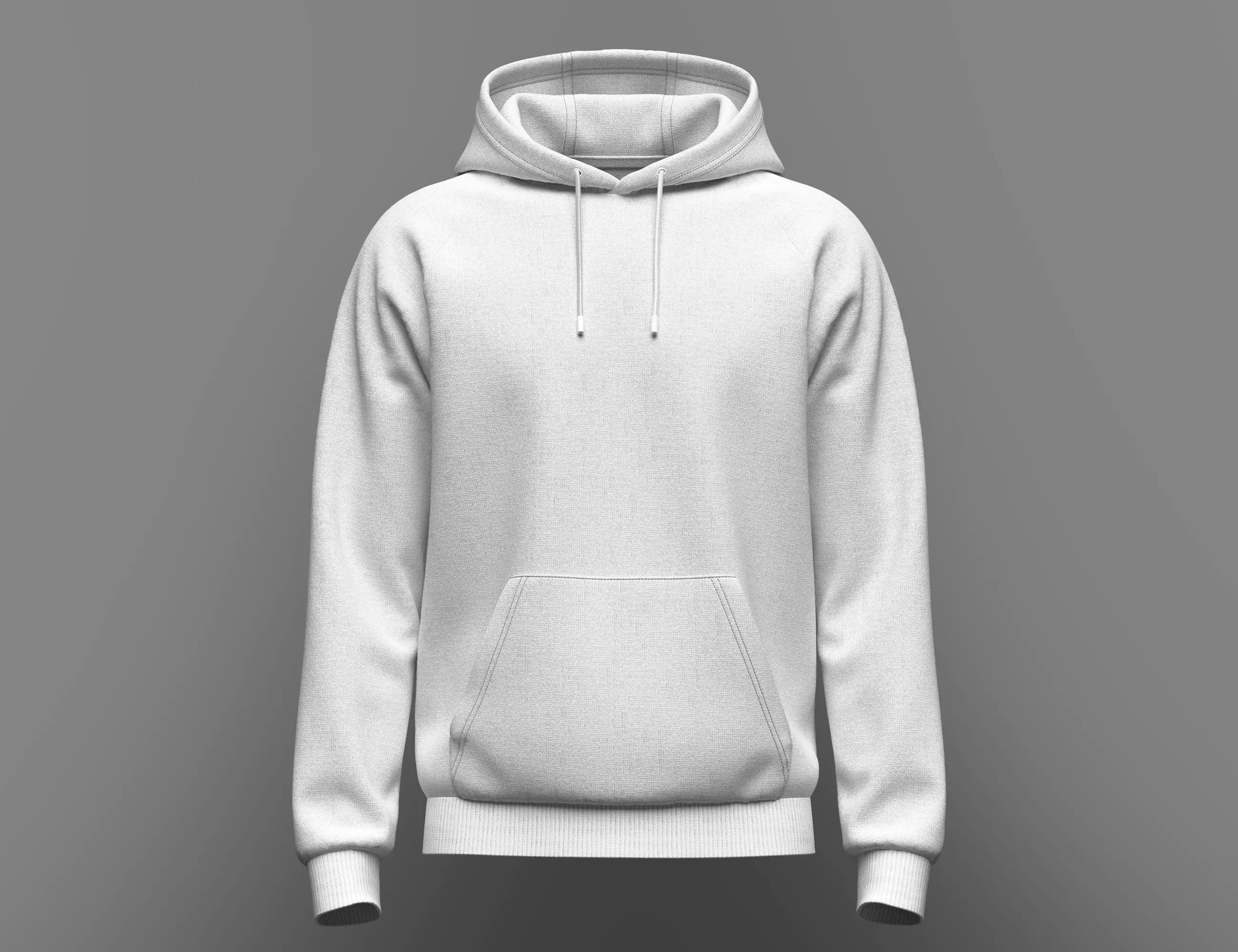 Men Raglan Hoodie 3d Model 3D model