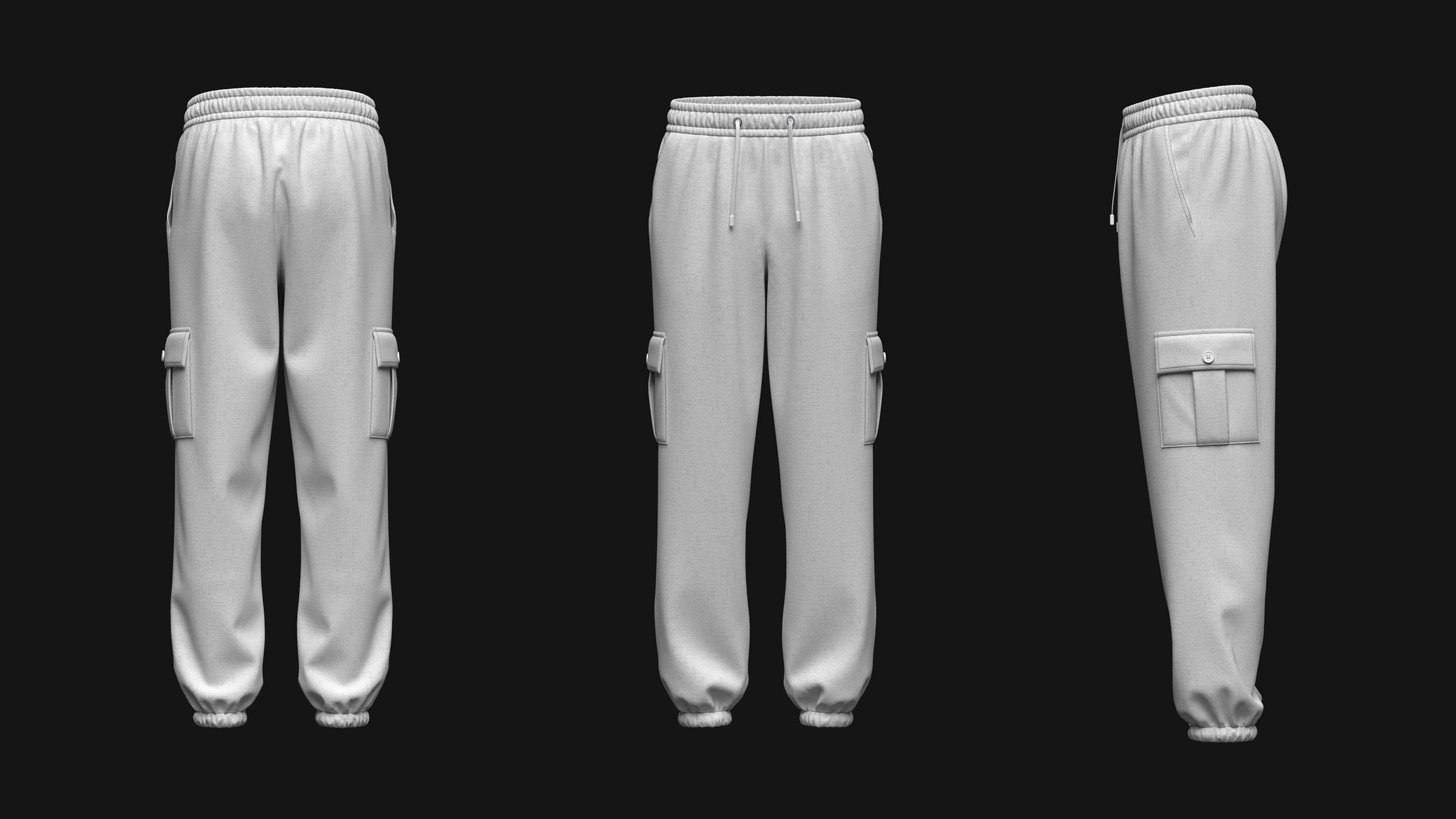 Men Cargo Pant 3d Model 3D model_1