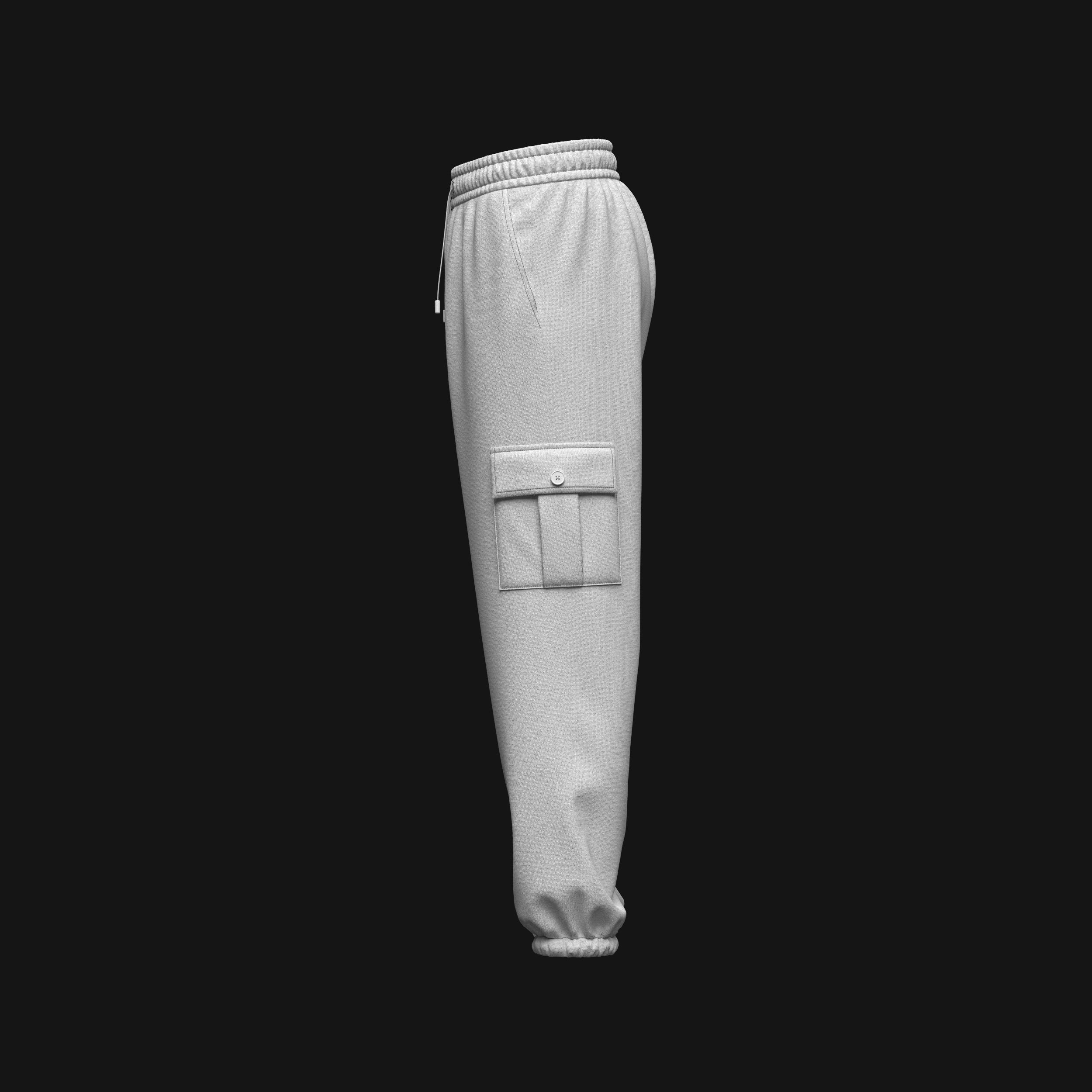 Men Cargo Pant 3d Model 3D model_11