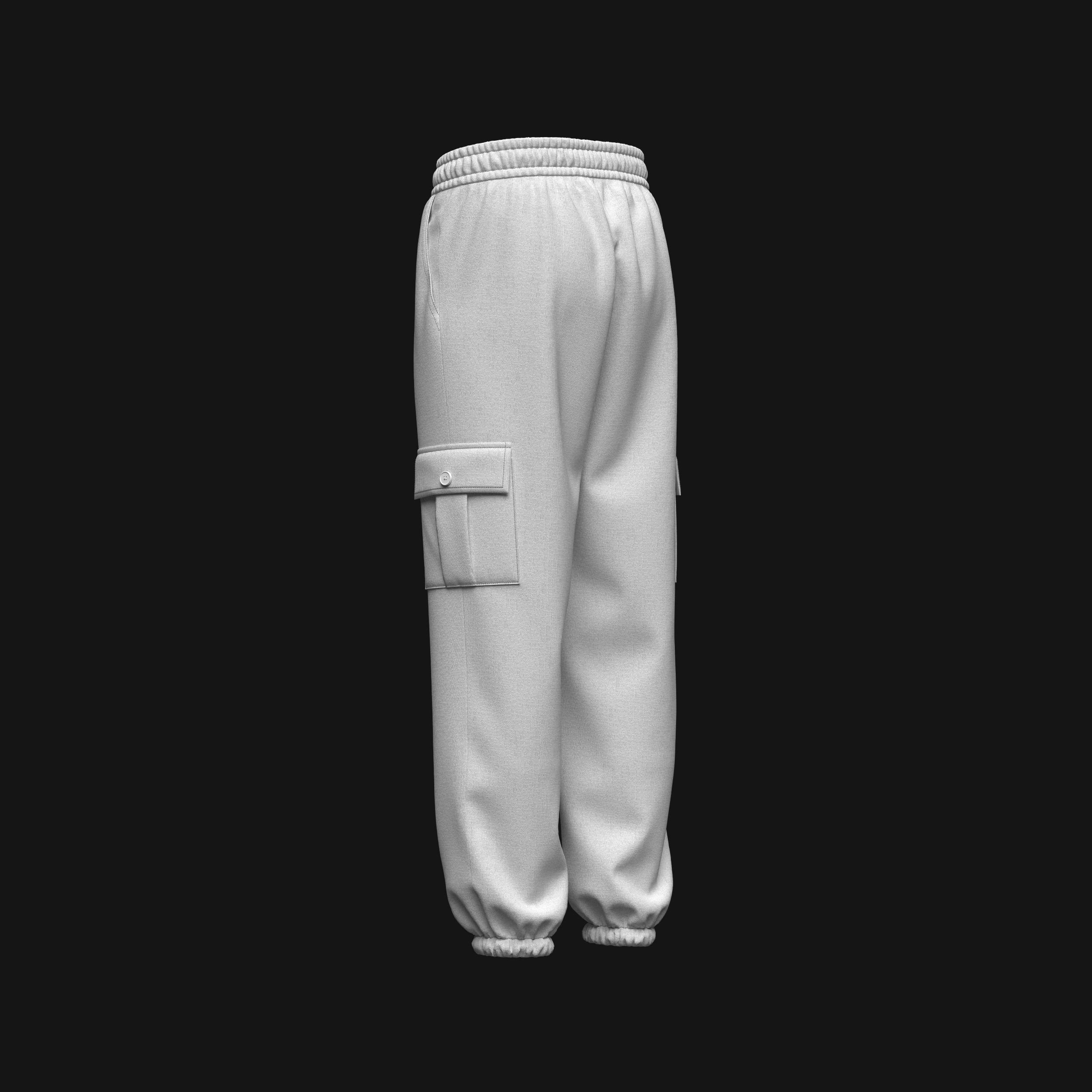 Men Cargo Pant 3d Model 3D model_10
