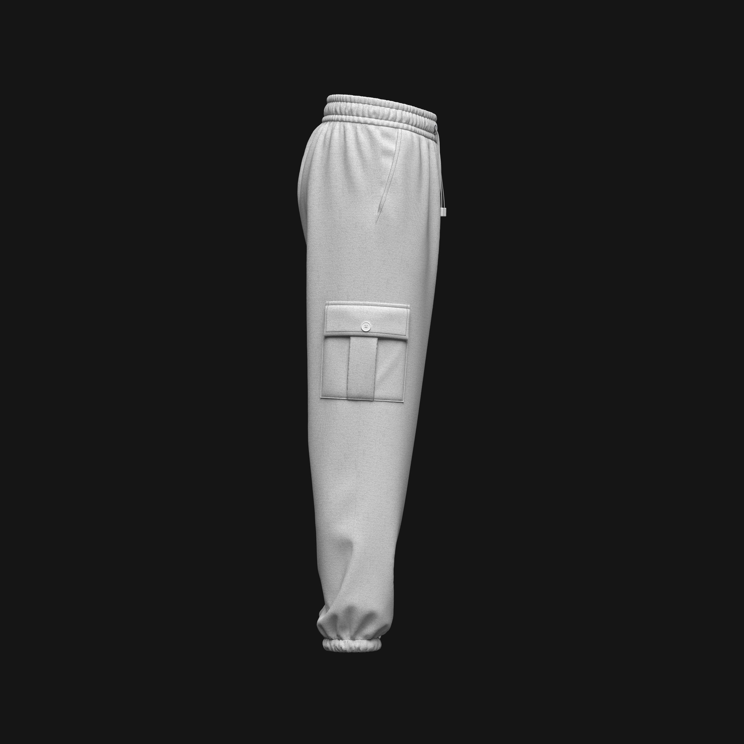 Men Cargo Pant 3d Model 3D model_7