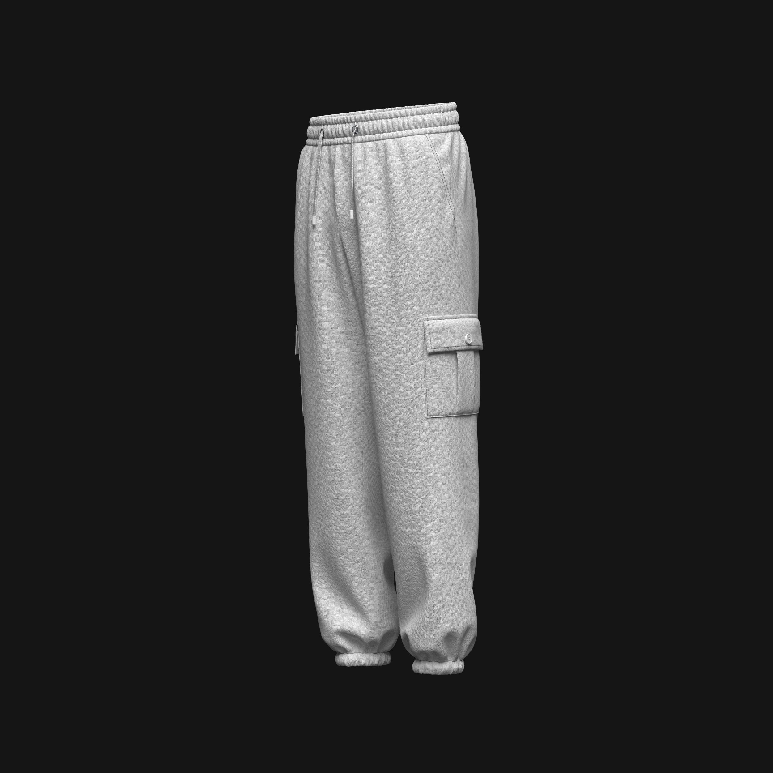 Men Cargo Pant 3d Model 3D model_12