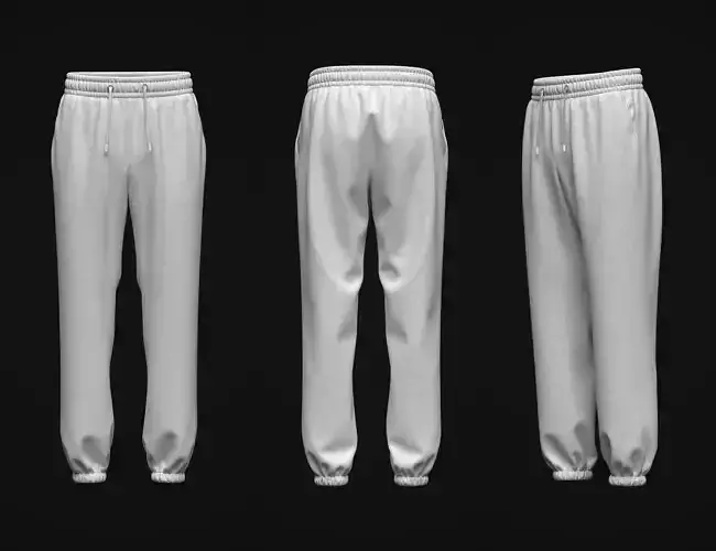 men Elasticated Jogger 3d Model