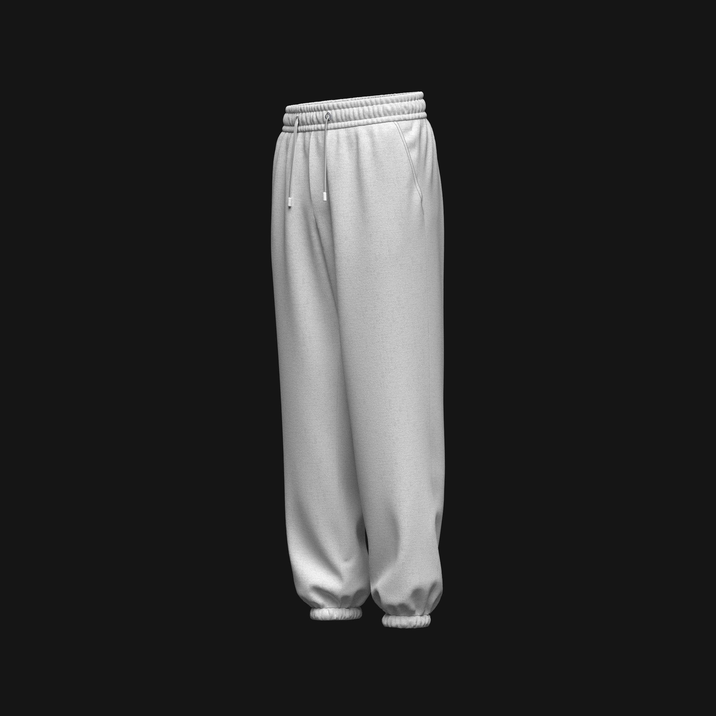 Mens Oversized Jogger 3d Model 3D model_11