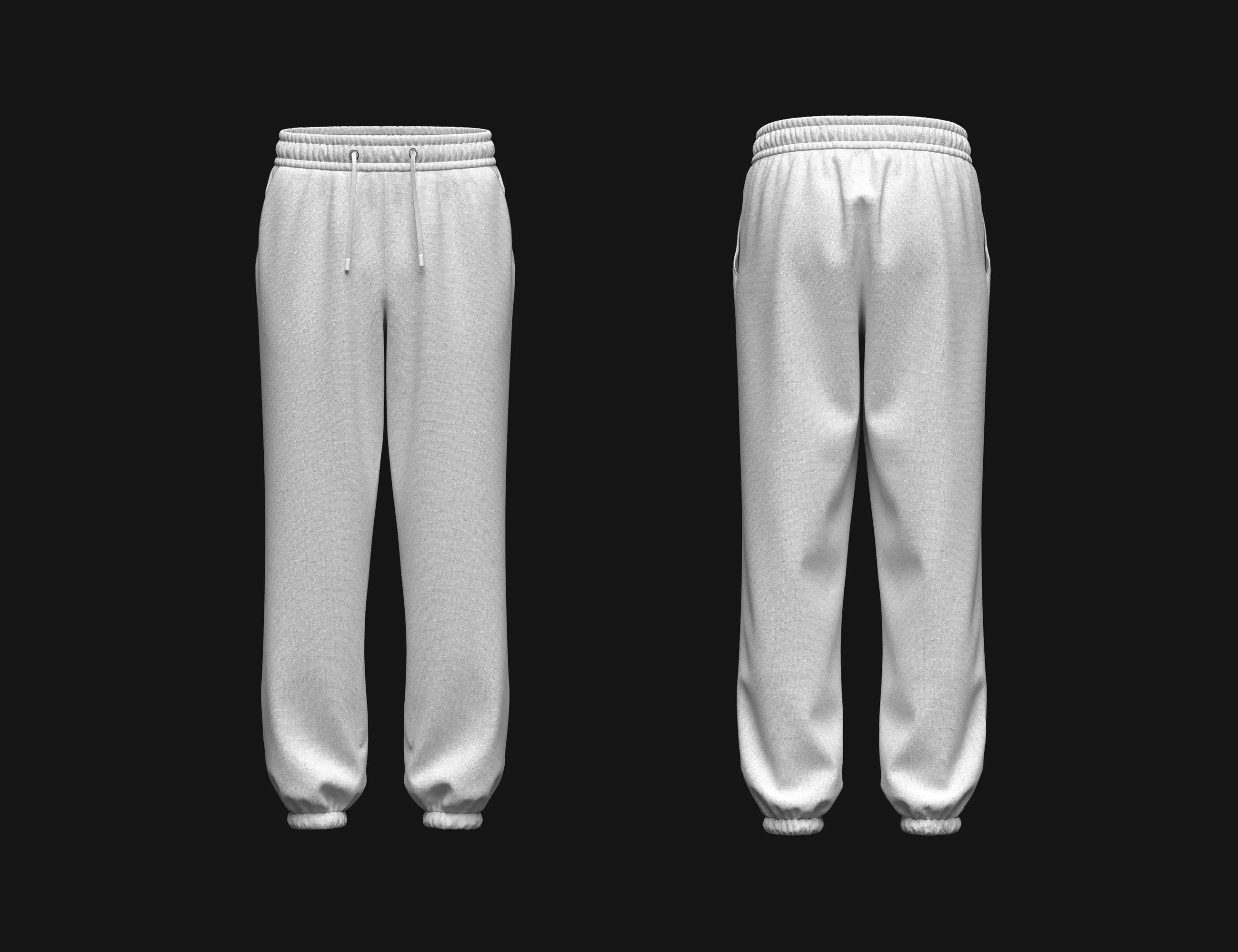 Mens Oversized Jogger 3d Model 3D model_0