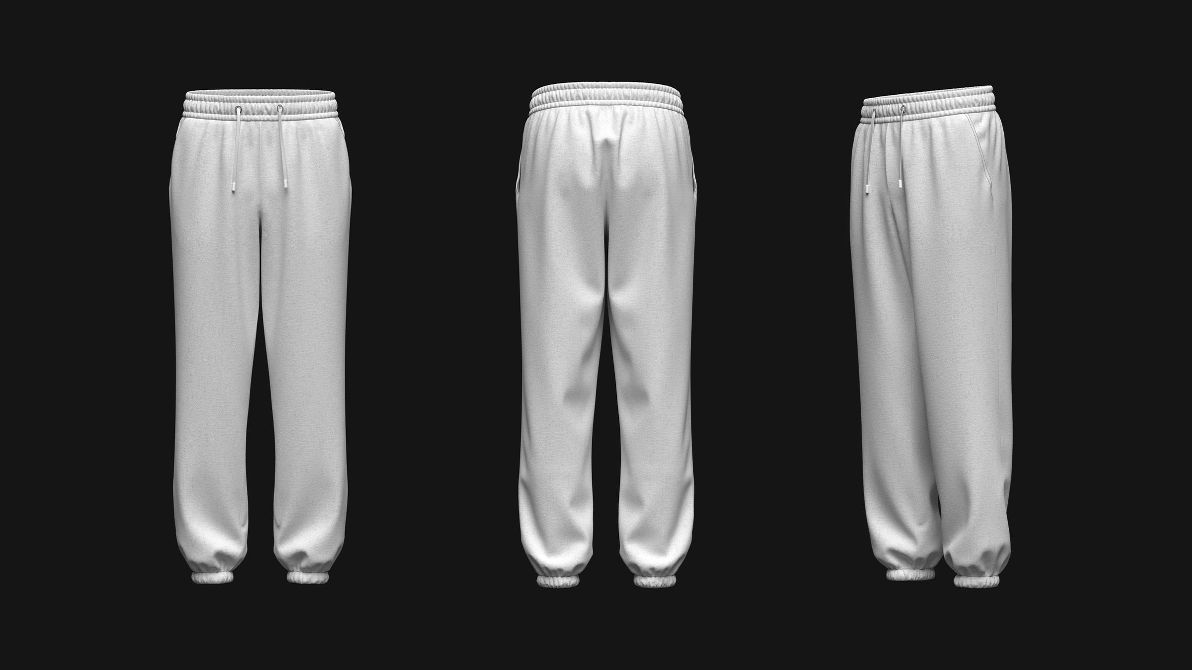 Mens Oversized Jogger 3d Model 3D model_1