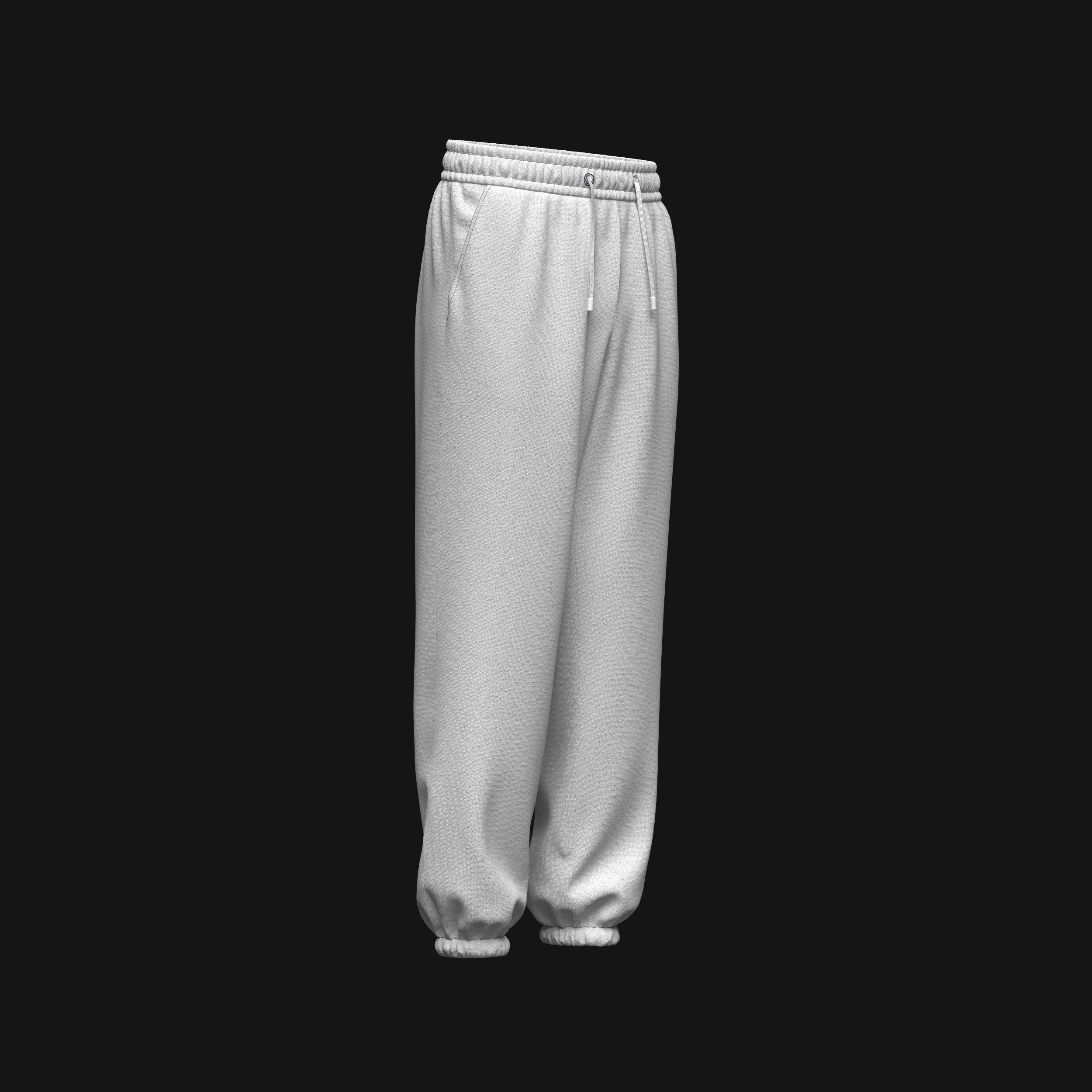Mens Oversized Jogger 3d Model 3D model_5