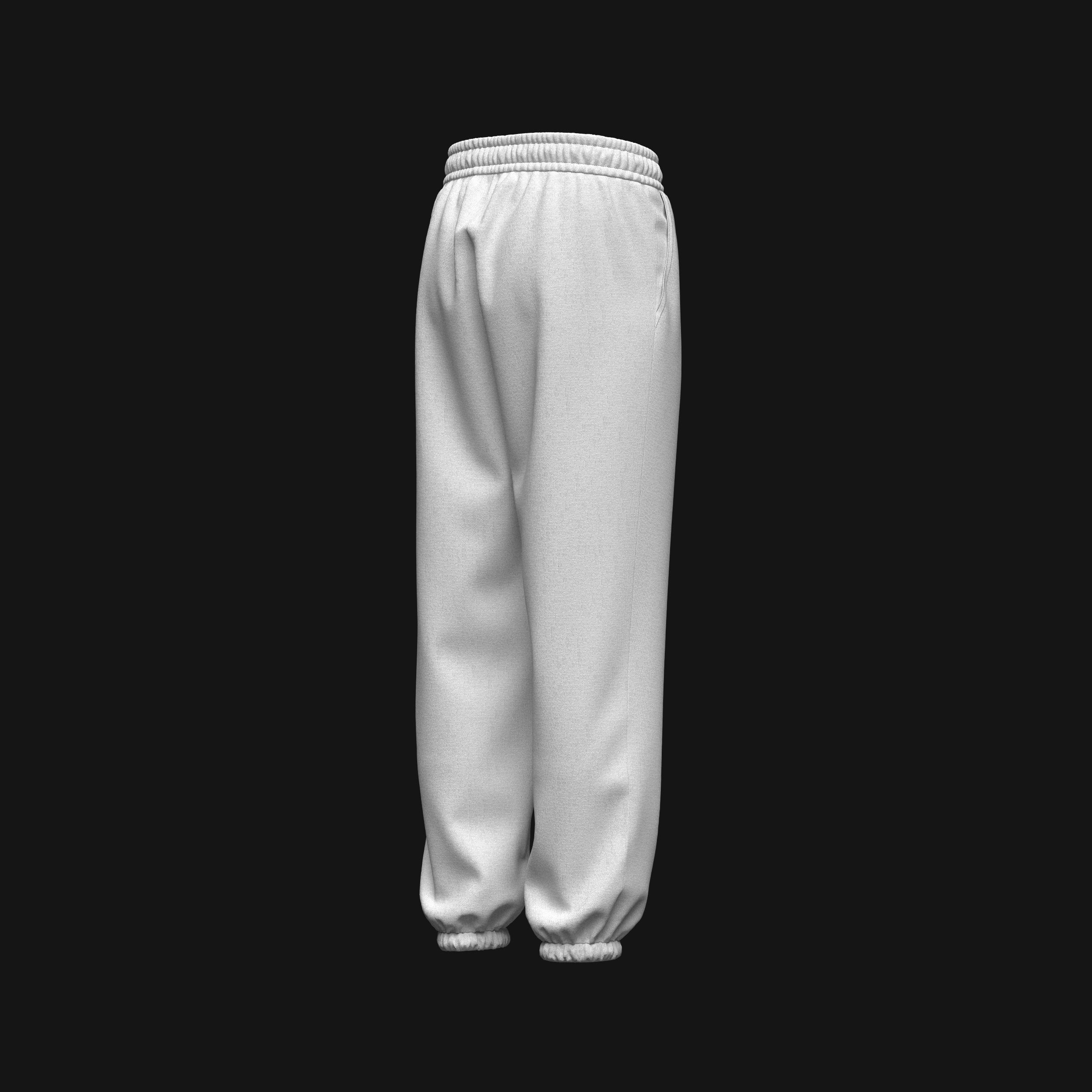 Mens Oversized Jogger 3d Model 3D model_7