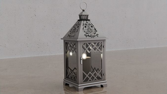 Ornamental Candle Lantern 3D model