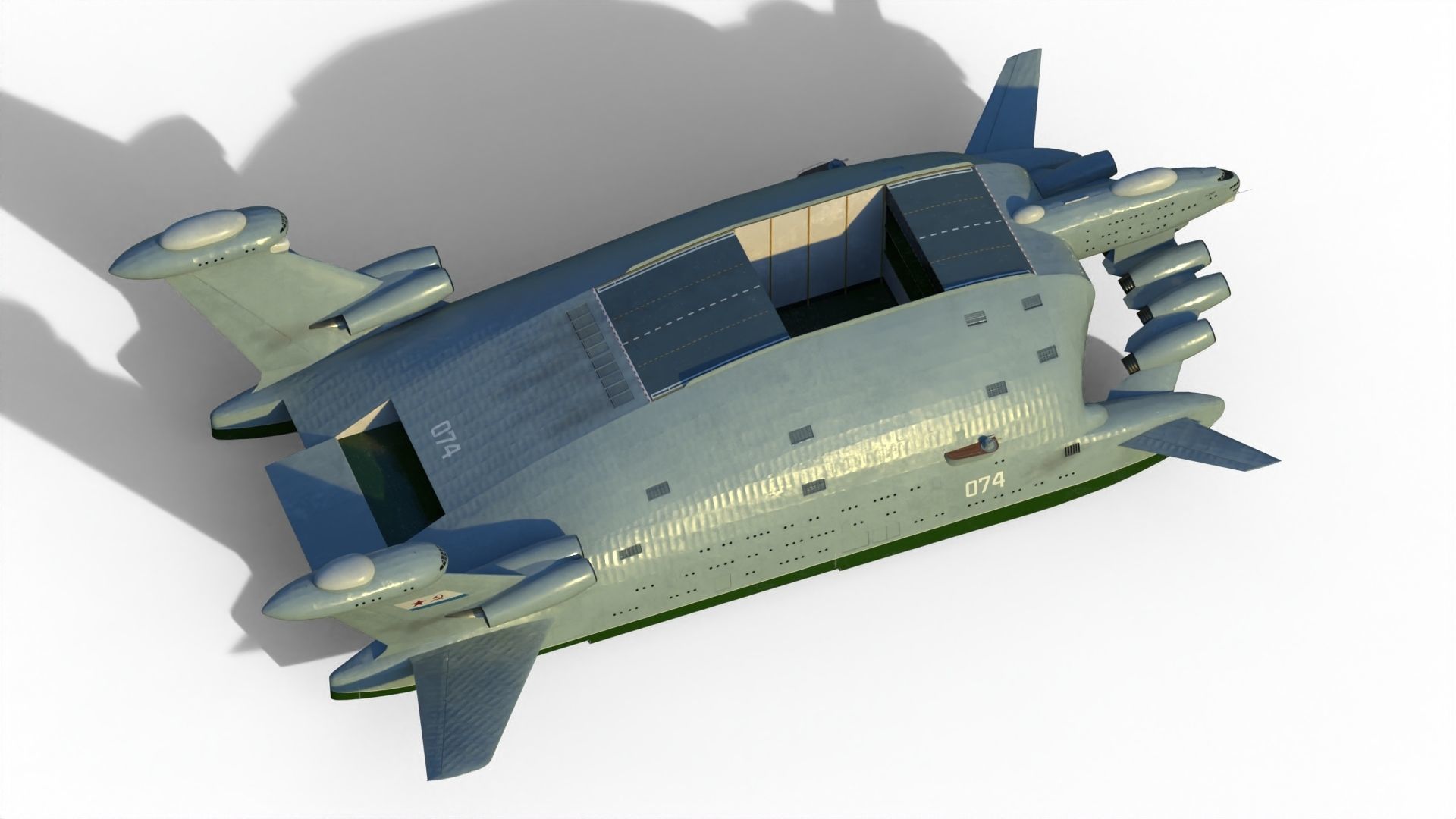 Bartini A-2500 WIG aircraft carrier 3D model_4