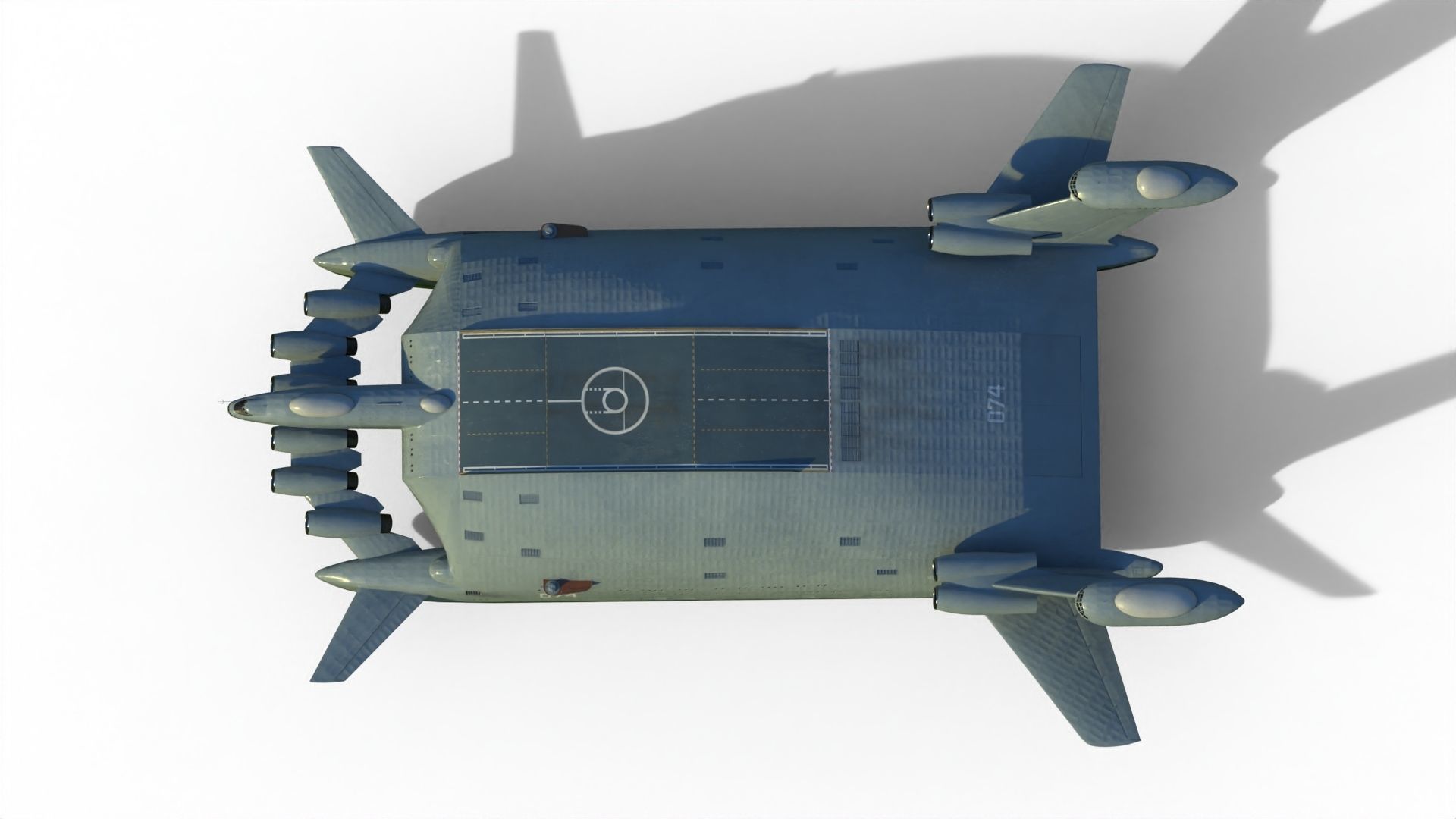 Bartini A-2500 WIG aircraft carrier 3D model_7