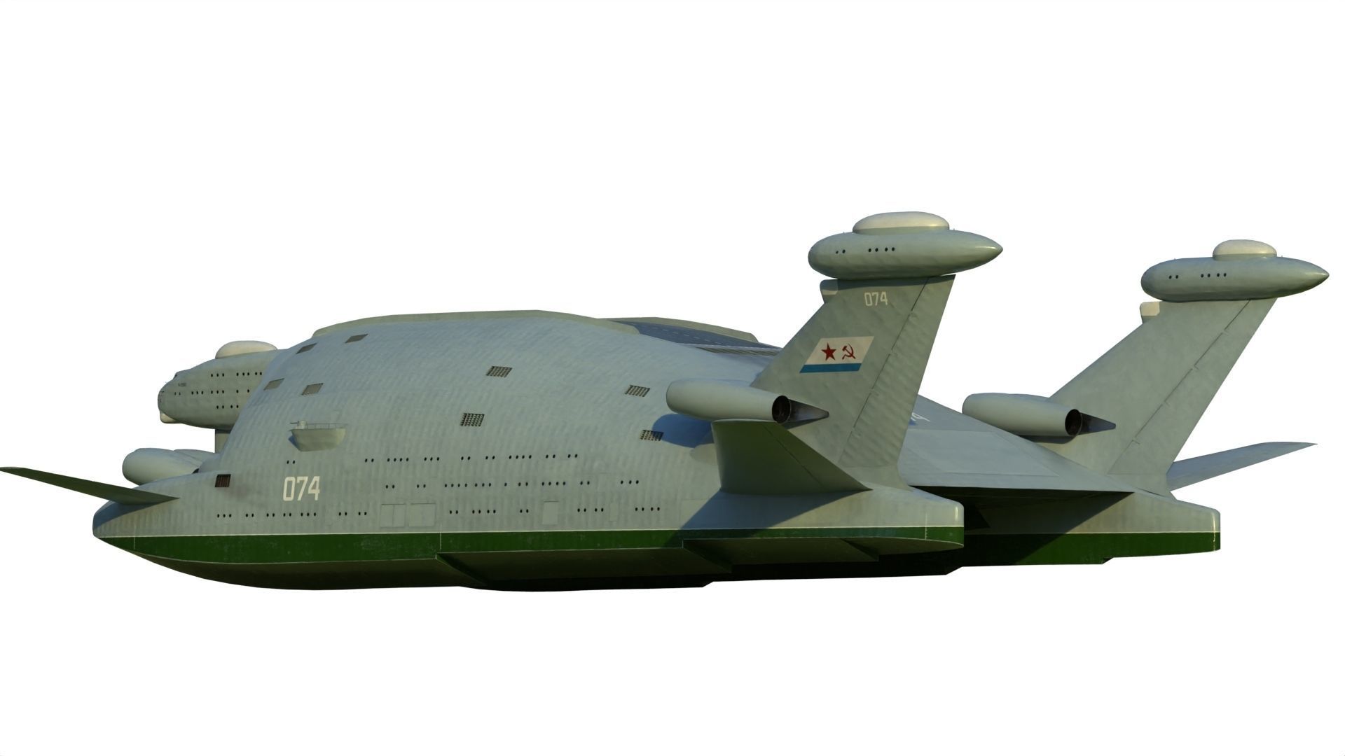 Bartini A-2500 WIG aircraft carrier 3D model_6