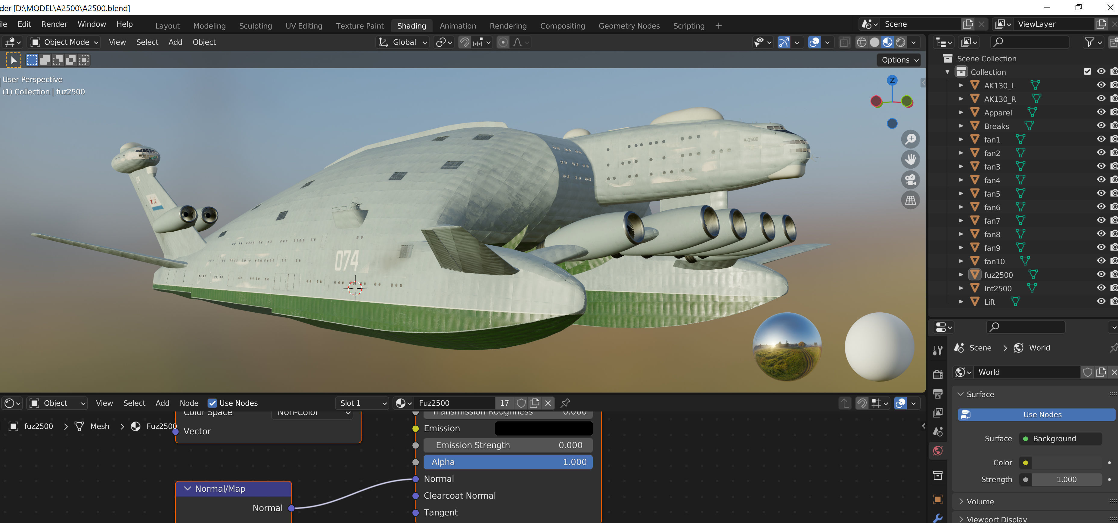 Bartini A-2500 WIG aircraft carrier 3D model_17
