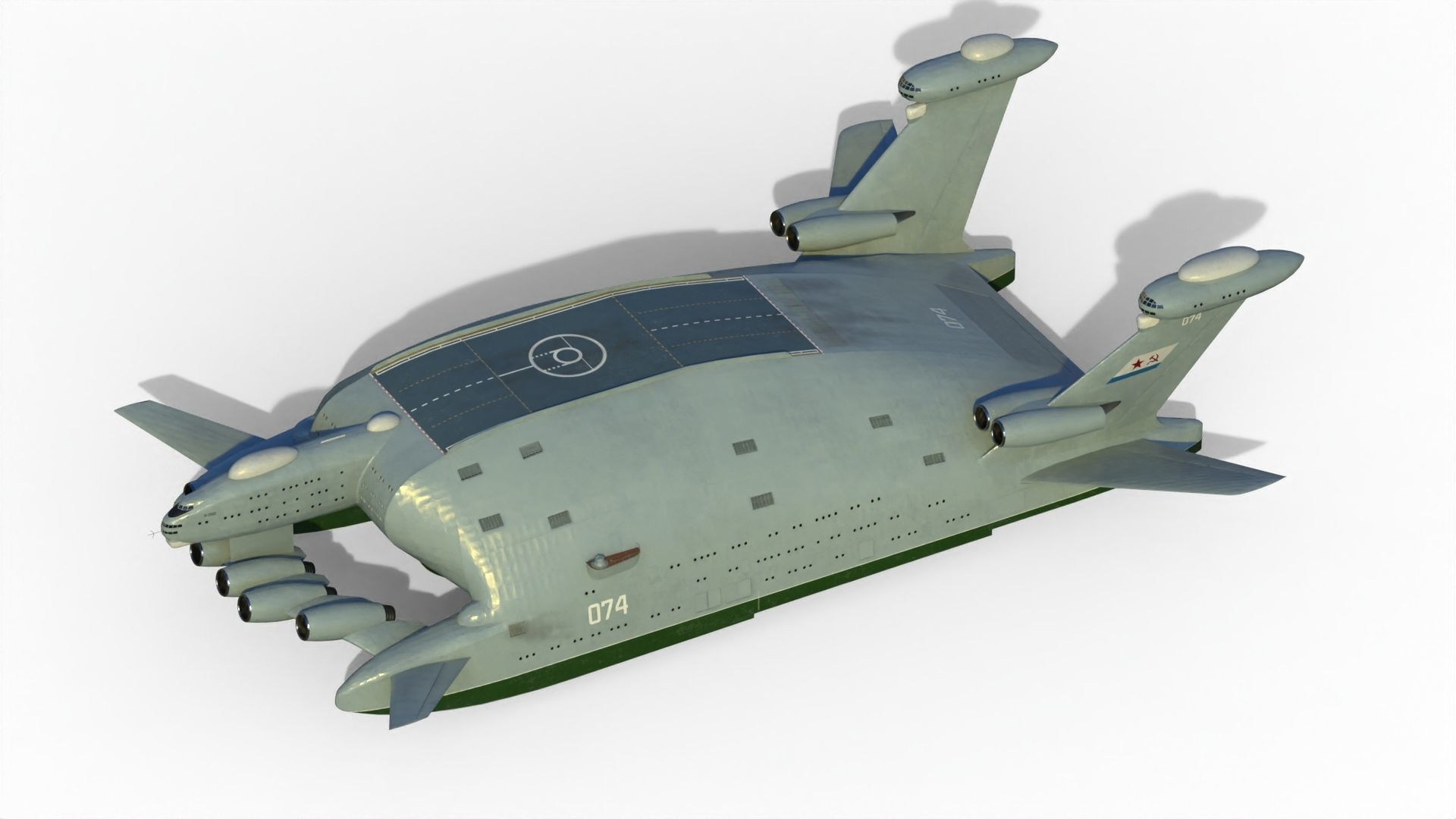 Bartini A-2500 WIG aircraft carrier 3D model_11
