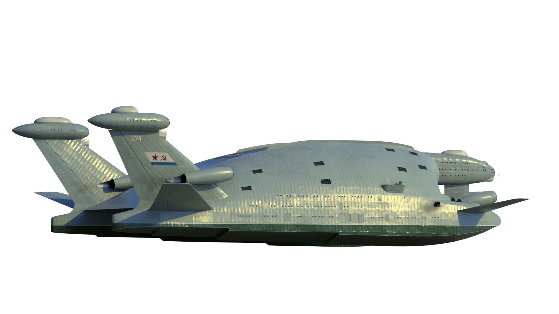 Bartini A-2500 WIG aircraft carrier 3D model_9