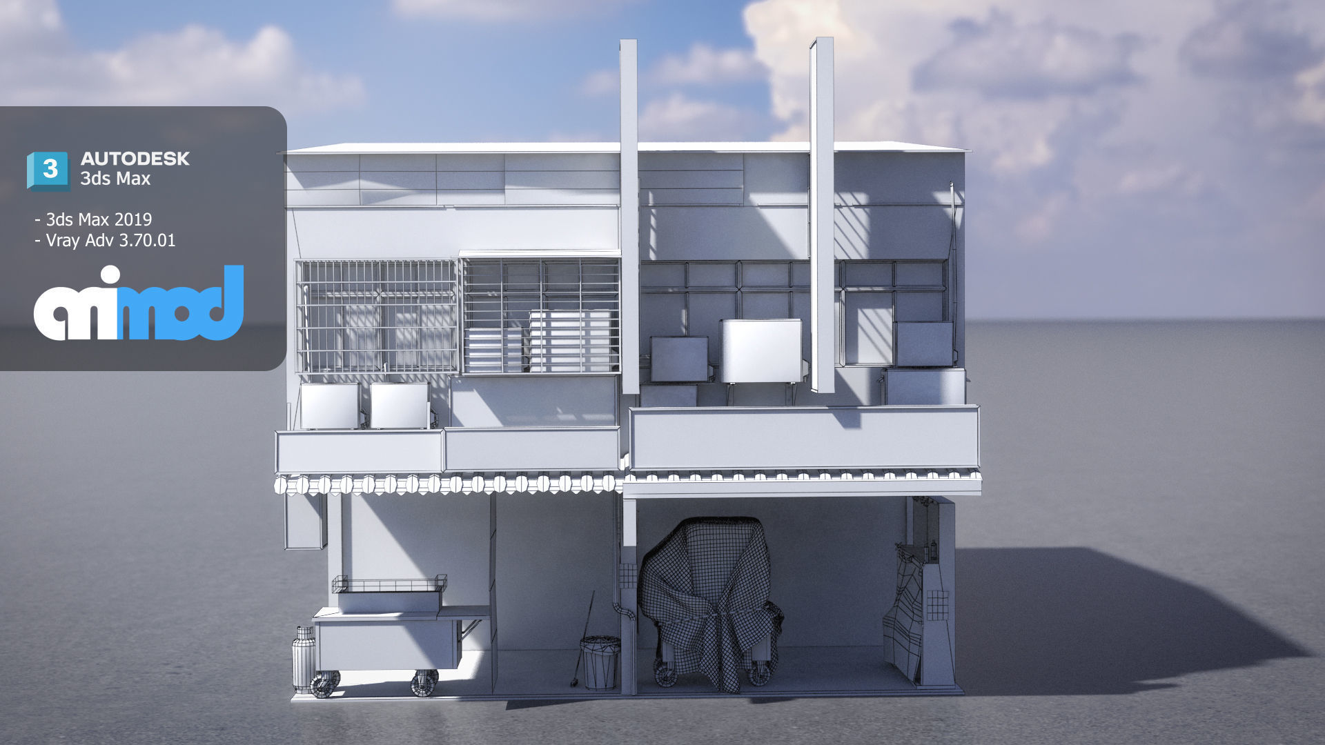 Raohe Building 01 3D model_7