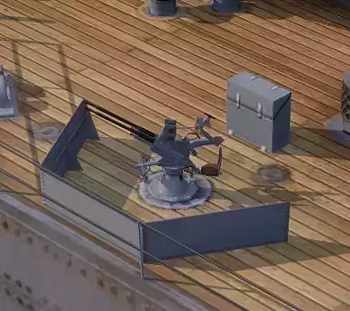 Japanese WW2 AA Gun 3D model